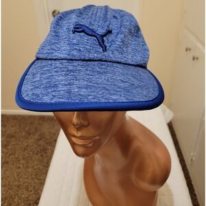 Puma Evercat Martin Running Cap Athletic Hat Heathered Royal Blue Lightweight